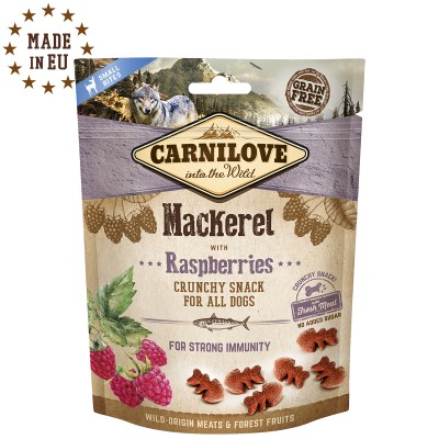 Snack crunchy Caballa con frambuesas - Carnilove