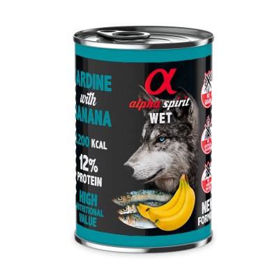 Comida húmeda de Sardina con Plátano - Alpha Spirit