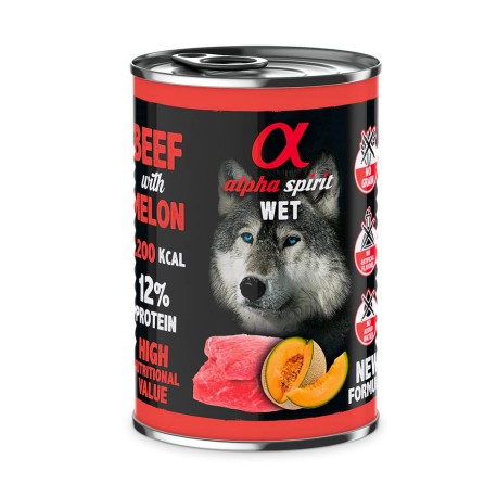 Comida húmeda de Ternera con Melón - Alpha Spirit