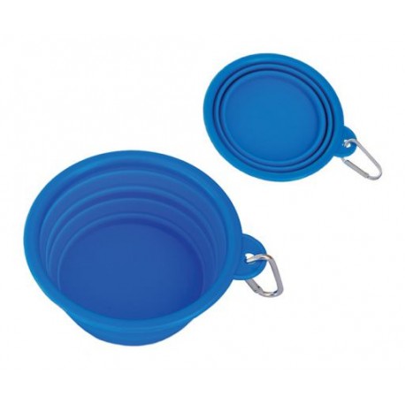 Comedero/Bebedero de silicona portátil para perros