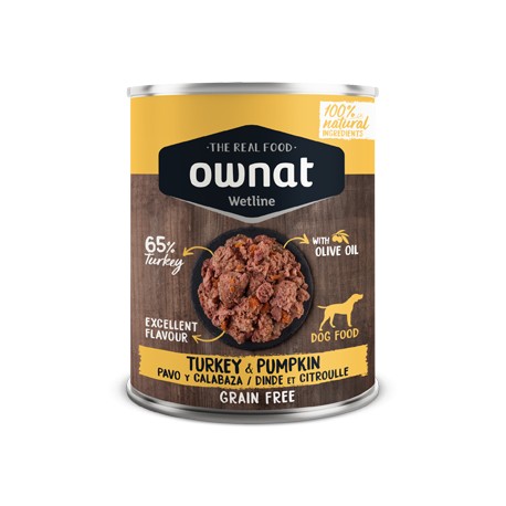Ownat Wetline Pavo con Calabaza- Lata de comida húmeda grain free