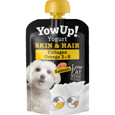 Yow Up Skin & Hair - Yogurt natural para perros para el cuidado de la piel y el pelo