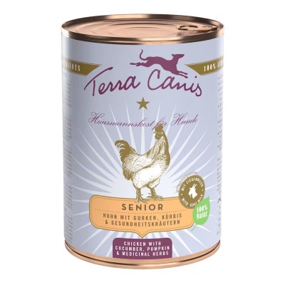 Terra canis Senior - Pollo con pepino, calabaza y hierbas medicinales