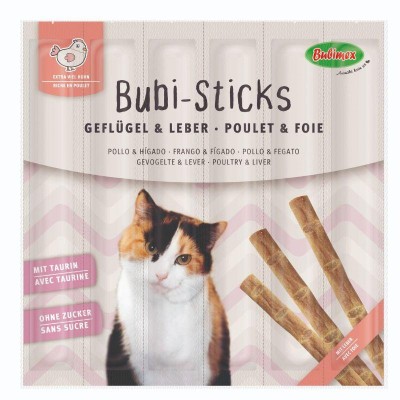 Bubimex Bubi-Sticks de Pollo y Hígado - Premio para gatos