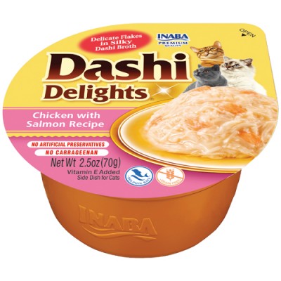 Inaba churu Dashi Delights Pollo & Salmón - Complemento alimentario para gatos
