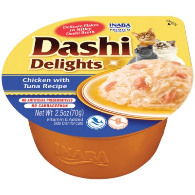 Inaba churu Dashi Delights Pollo con Atún - Complemento alimentario para gatos