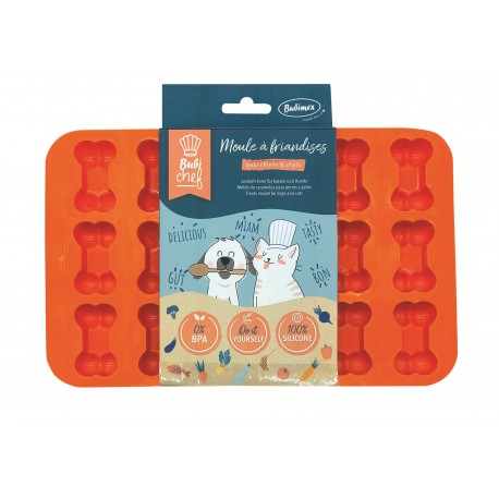 Molde para golosinas con forma de huesitos - Molde para perros y gatos