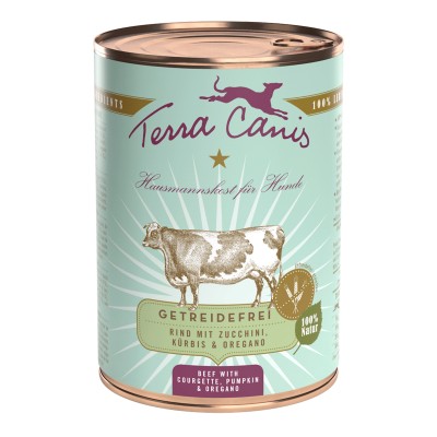 TERRA CANIS GRAIN FREE - Buey con calabacin,con calabaza y oregano, sin cereales