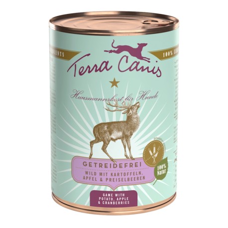 TERRA CANIS GRAIN FREE - Ciervo con patatas , con manzanas y arandanos , sin cereales