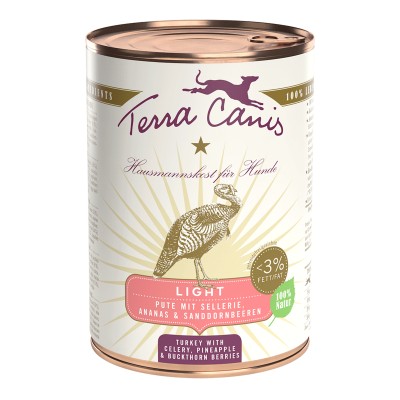 TERRA CANIS LIGHT - Pavo con apio, piña y baya de espino